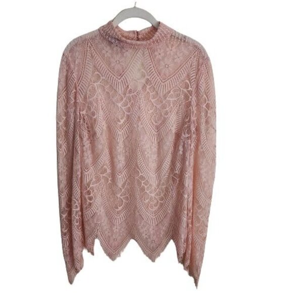 Bebe Unique Pink Lace Over Top Fairycore Barbiecore Bohemian  Size XL - Picture 1 of 5